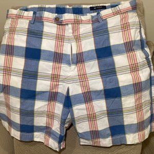 Cremieux Mens 40 Madras Plaid Shorts